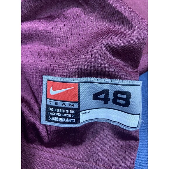 Nike Team Jersey Mens XL Burgundy Red Short Sleeved Vented Swoosh The Big East - Picture 6 of 11